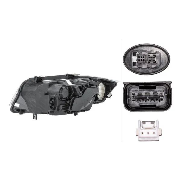 Imagine produs: Far dreapta pentru BMW Seria 3 H8 LED D1S LED Bi-Xenon 12V HELLA (1EL 354 691-021)