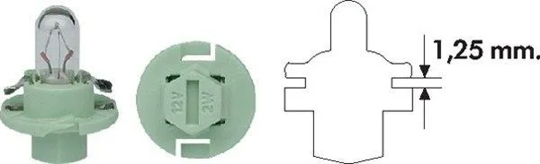 Imagine produs: Bec B2,4W 12V 2W BX8,4d MAGNETI MARELLI (002053100000)