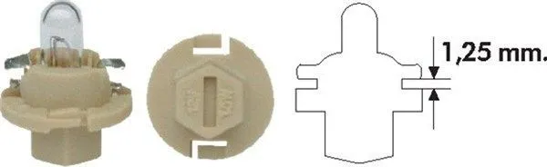 Imagine produs: Bec B2,4W 12V 1,5W BX8,4d MAGNETI MARELLI (002053200000)