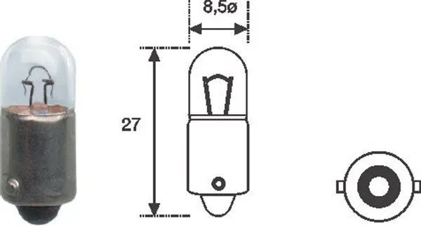 Imagine produs: Bec T4W 12V 4W BA9s MAGNETI MARELLI (002893100000)