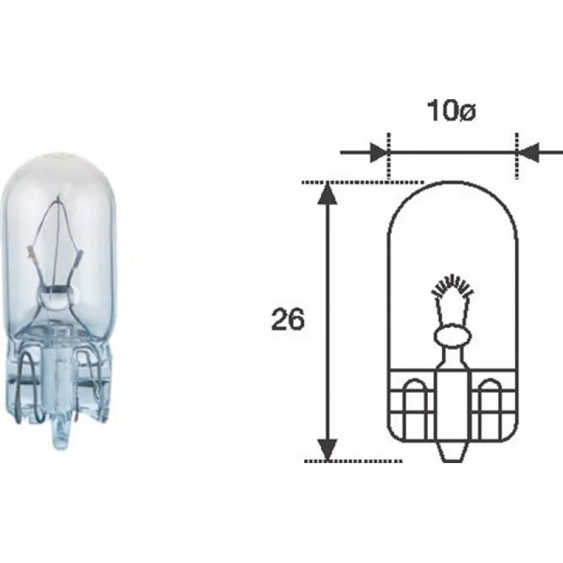 Imagine produs: Bec W5W 12V 5W W2,1x9,5d MAGNETI MARELLI (003921100000)