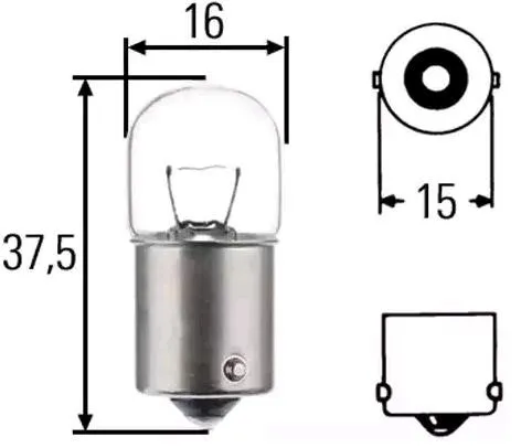 Imagine produs: Bec R5W 24V 5W BA15s MAGNETI MARELLI (004627100000)