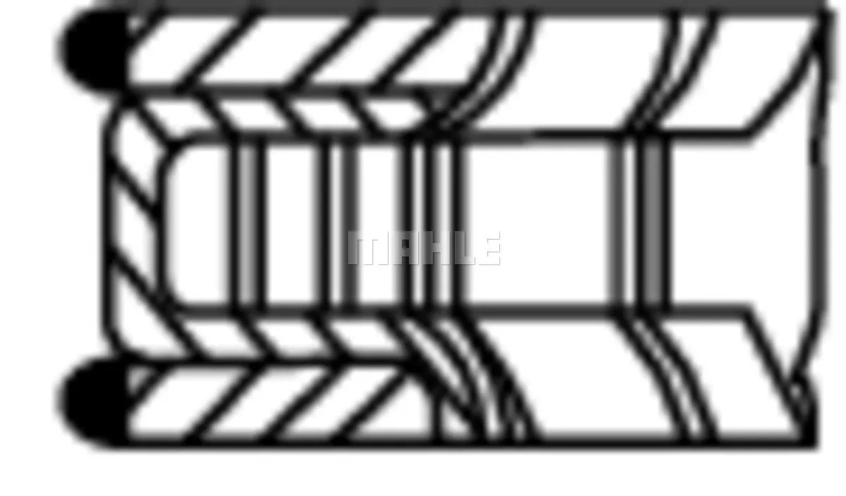 Imagine produs: Set segmenti piston MAHLE (02202N0)