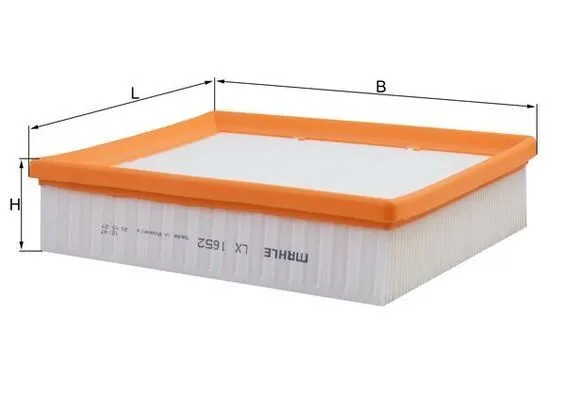 Imagine produs: Filtru aer pentru MERCEDES-BENZ Clasa A B 172,0 mm MAHLE (LX 1652)