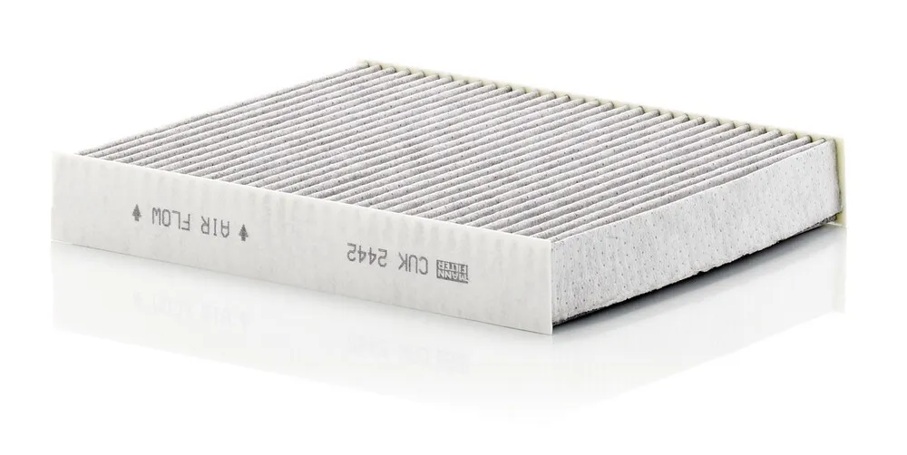 Imagine produs: Filtru polen cu carbon activ, aer habitaclu 240 mm x 204 mm x 36 mm MANN-FILTER (CUK 2442)