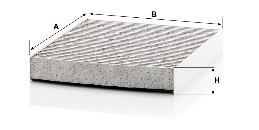 Imagine produs: Filtru polen cu carbon activ, aer habitaclu 240 mm x 204 mm x 36 mm MANN-FILTER (CUK 2442)
