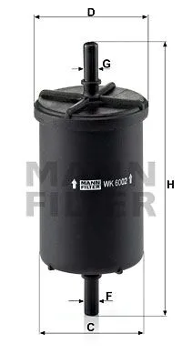 Imagine produs: Filtru carburant MANN-FILTER (WK6002)
