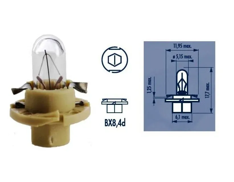 Imagine produs: Bec 12V 1,8W BX8,4d NARVA (170603000)