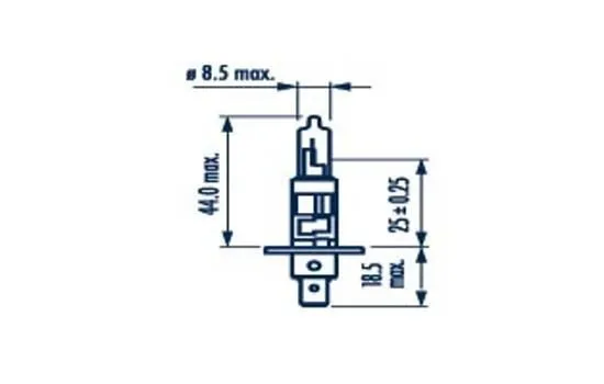 Imagine produs: Bec H1 12V 55W P14,5s Halogen NARVA (483203000)