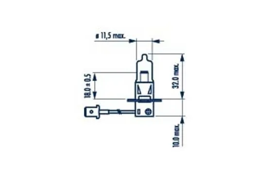 Imagine produs: Bec H3 12V 55W PK22s Halogen NARVA (483213000)