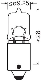 Imagine produs: Bec H6W 12V 6W BAX9s ORIGINAL OSRAM (64132)