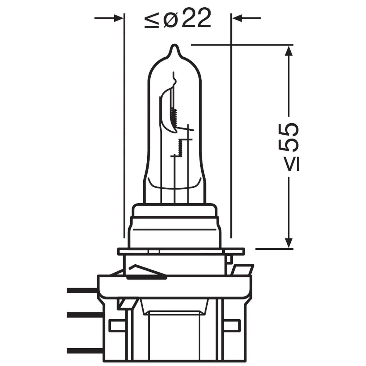 Imagine produs: Bec H15 12V 55/15W PGJ23t-1 3200K Halogen Standard OSRAM (64176)