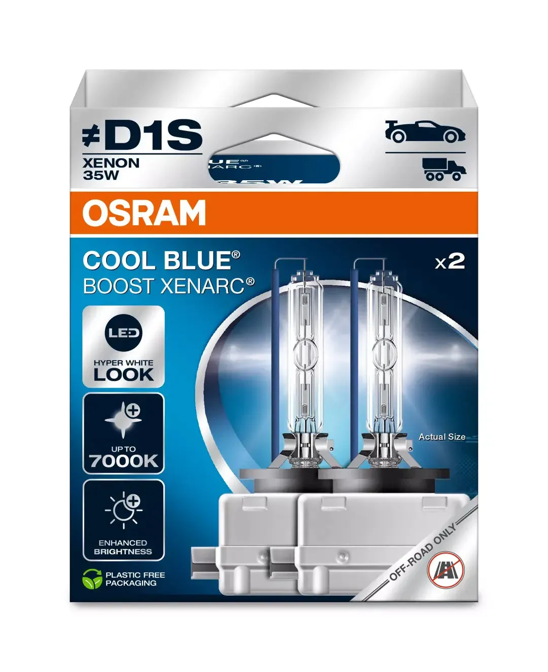 Imagine produs: Bec Xenon D1S 85V 35W PK32d-2 7000K OSRAM (66140CBB-HCB)