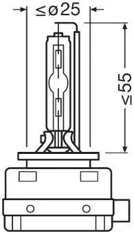 Imagine produs: Bec Xenon D1S 85V 35W PK32d-2 OSRAM (66140CLC)