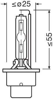 Imagine produs: Bec Xenon D2S 85V 35W P32D-2 XENARC COOL BLUE BOOST OSRAM (66240CBB-HCB)