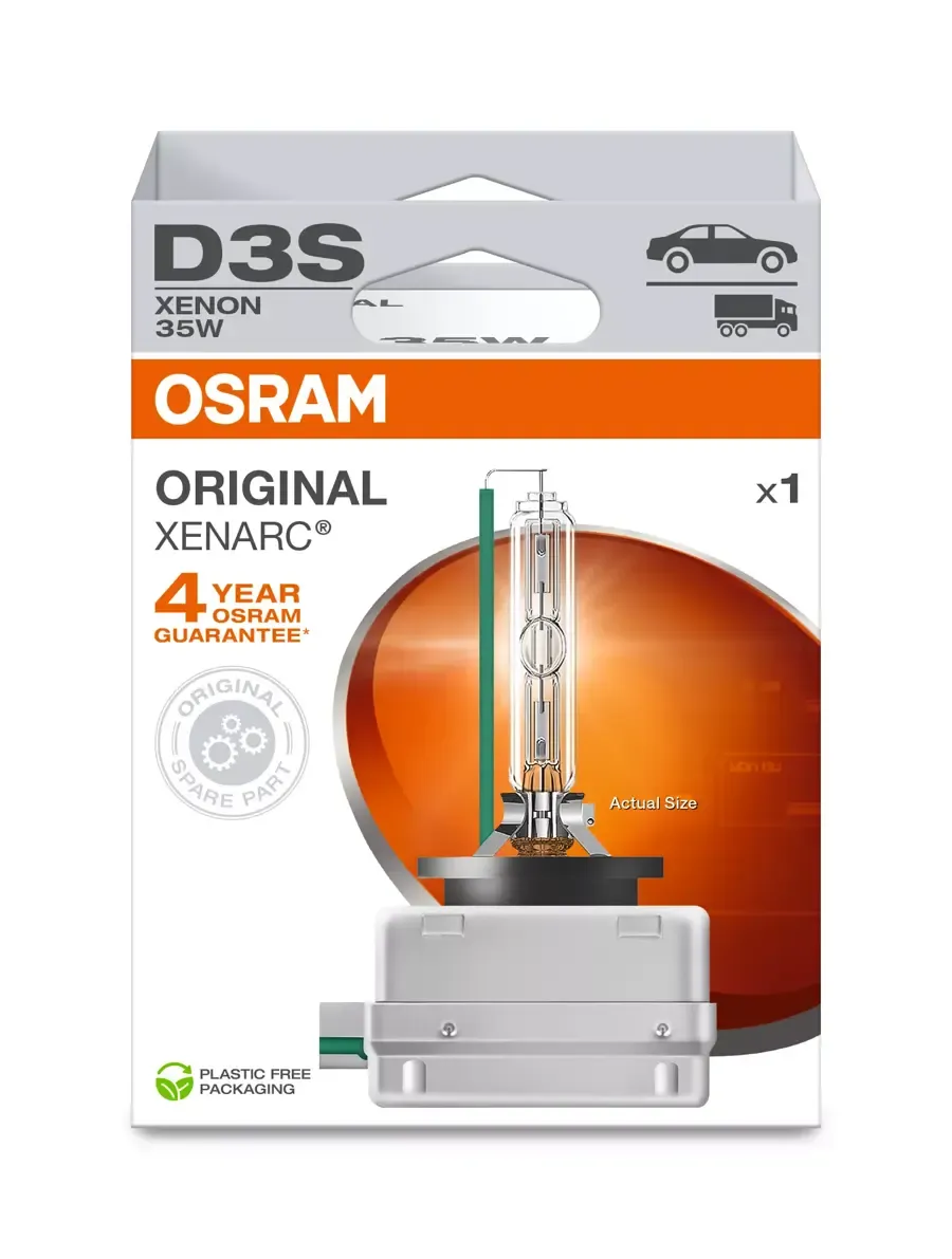 Imagine produs: Bec Xenon D3S 42V 35W PK32d-5 4300K 3200 lumeni OSRAM (66340)