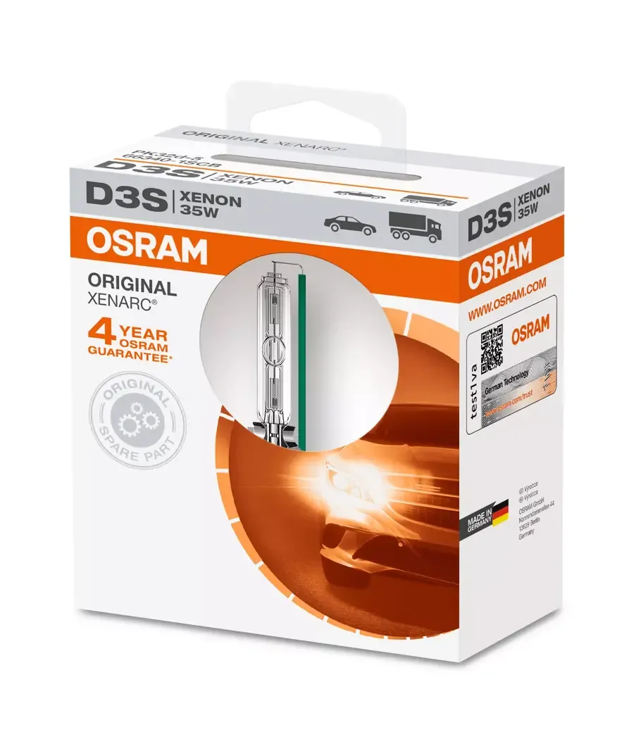 Imagine produs: Bec Xenon D3S 42V 35W PK32d-5 4300K 3200 lumeni OSRAM (66340)
