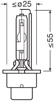 Imagine produs: Bec Xenon D4R 42V 35W P32d-6 4300K XENARC ORIGINAL OSRAM (66450)