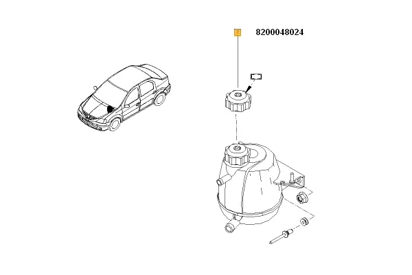Imagine produs: Buson vas expansiune RENAULT (OE22831348 8200048024)