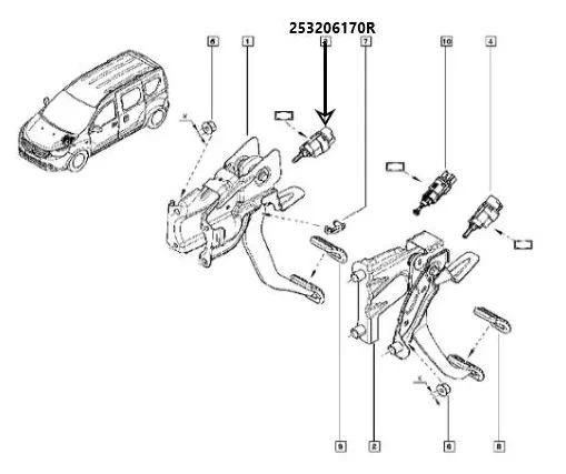 Imagine produs: Contact stop frana RENAULT (OE22772701   25 32 061 70R)