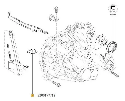 Imagine produs: Sonda mers inapoi RENAULT (OE9857660   82 00 177 718)