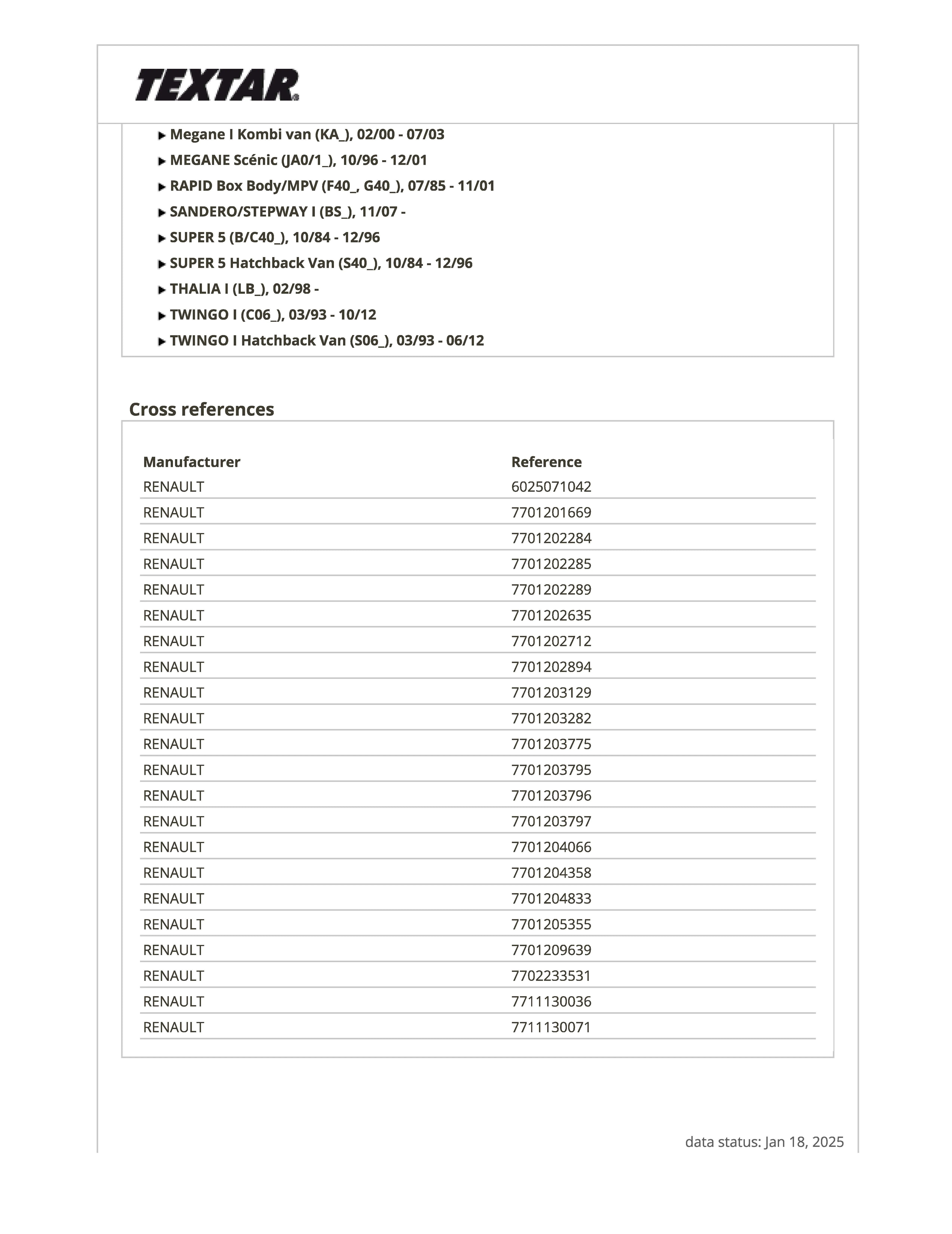 Imagine produs: Placute frana TEXTAR (2146306)