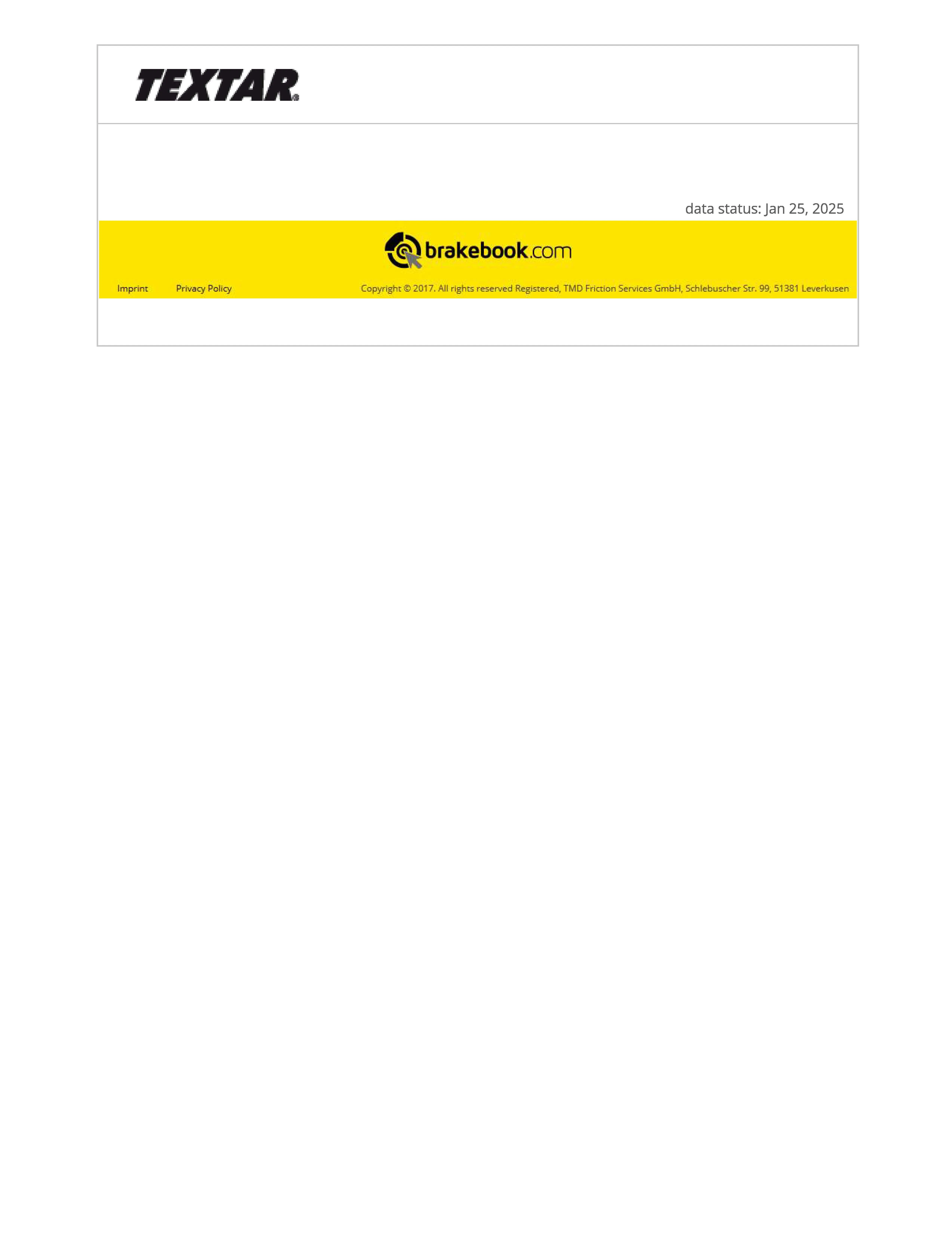 Imagine produs: Saboti de frana TEXTAR (91052800)