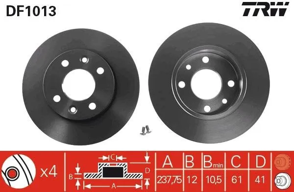 Imagine produs: Disc frana TRW (DF1013)