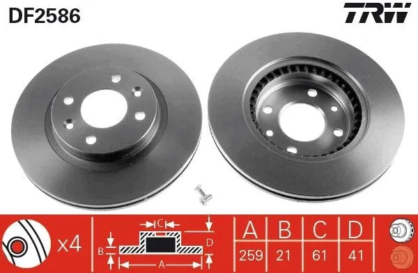 Imagine produs: Disc frana TRW (DF2586)