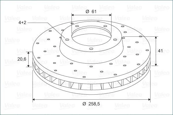 Imagine produs: Disc frana VALEO (886208)