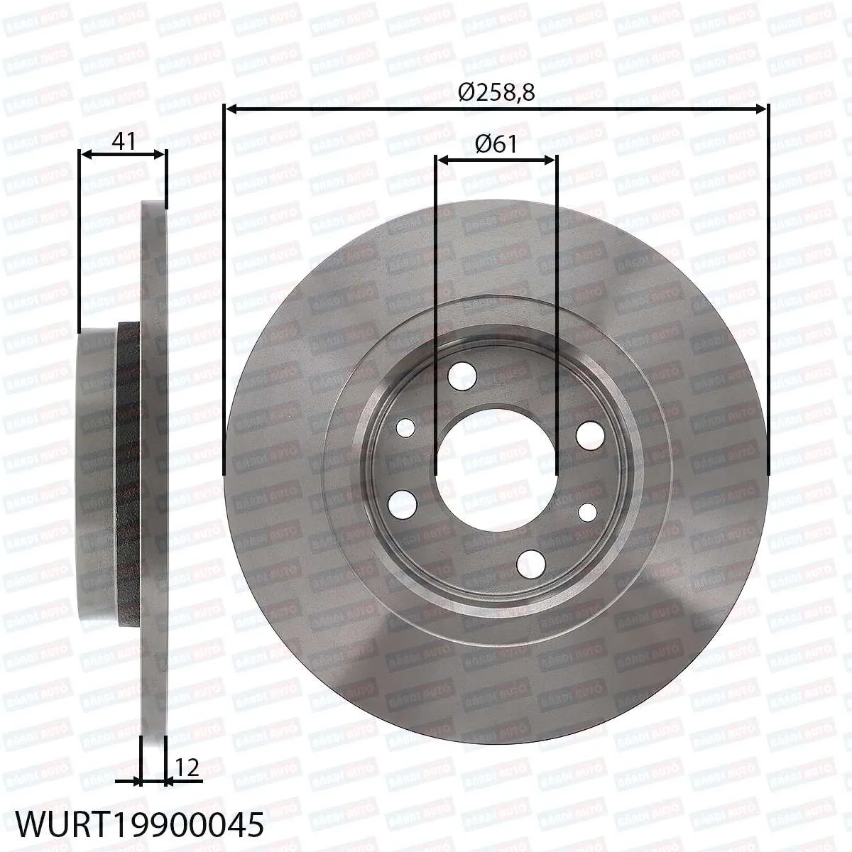 Imagine produs: Disc frana WÜRTEMBERG (WURT19900045)