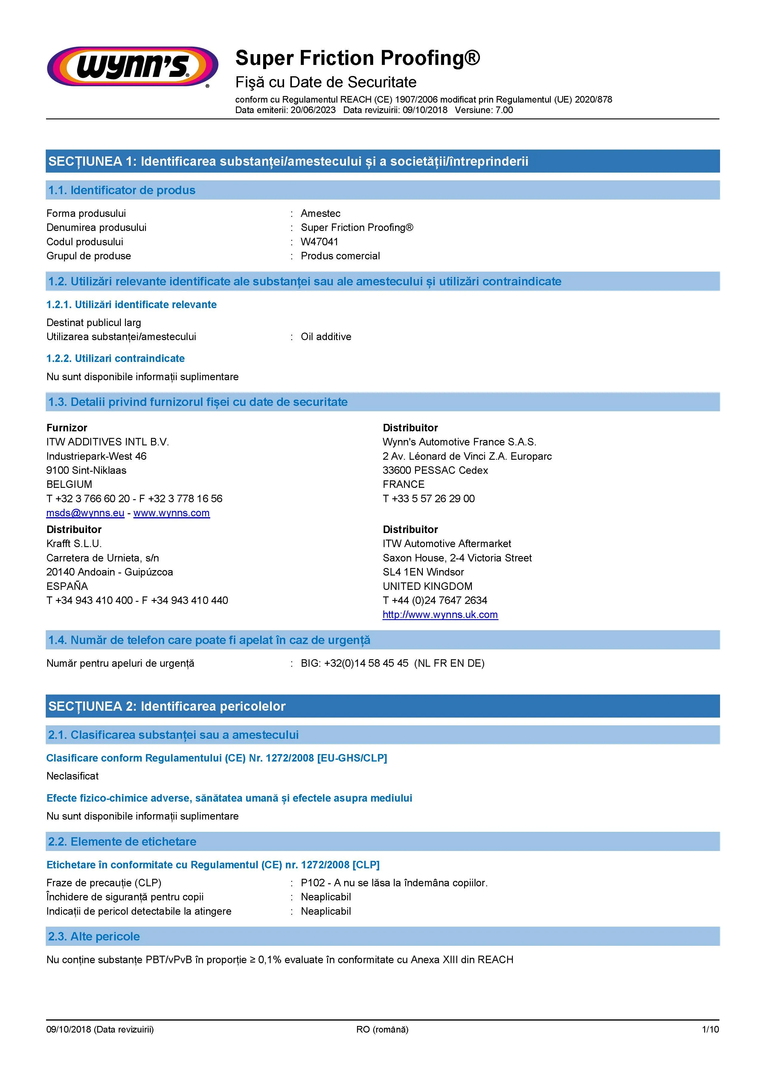 Imagine produs: Aditiv pentru reducerea uzurii WYNN'S (W47041)