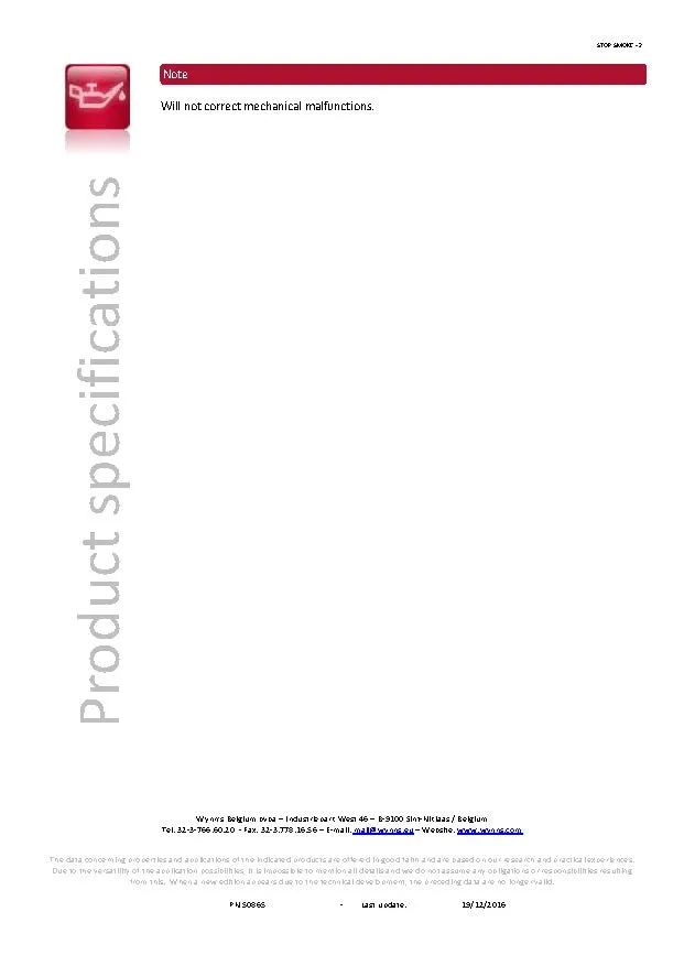 Imagine produs: Stop Smoke Aditiv lubrifiant WYNN'S (W50865)