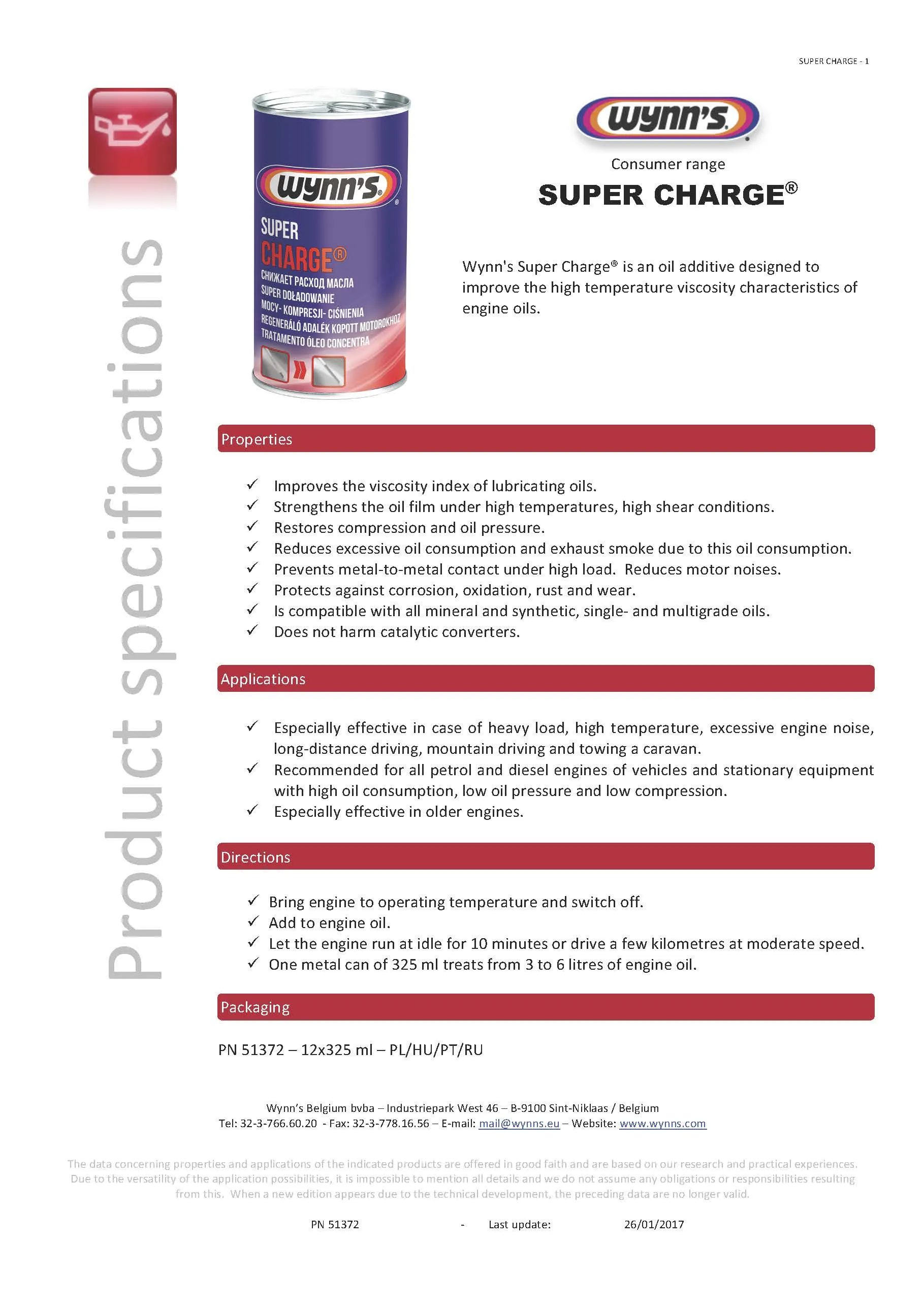 Imagine produs: Super Charge Regenerator Motor WYNN'S (W51372)
