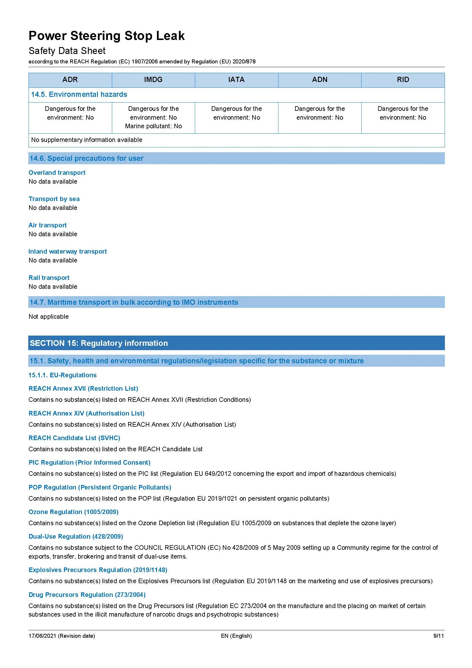 Imagine produs: Aditiv antiscurgere servodirectie WYNN'S (W64503)